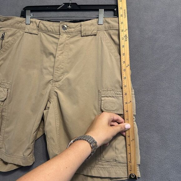 Duluth Dry on the Fly Shorts Mens Large Cargo Pockets Dark Khaki 9" Work Hiking - Picture 3 of 8